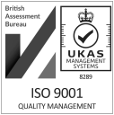British Assessment Bureau and UKAS ISO 9001 Quality Management certification logos.